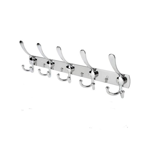 15 hook Stainless Steel Wall Mounted Coat Towel Hooks 16 inch long - Picture 8 of 8